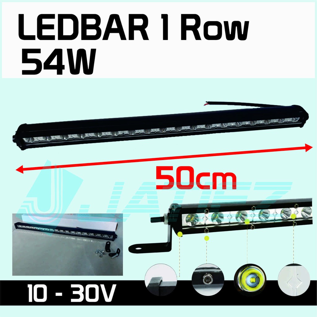 LED Cree 54w Light bar - LED Offroad 54 watt - Led Cree Slim single row