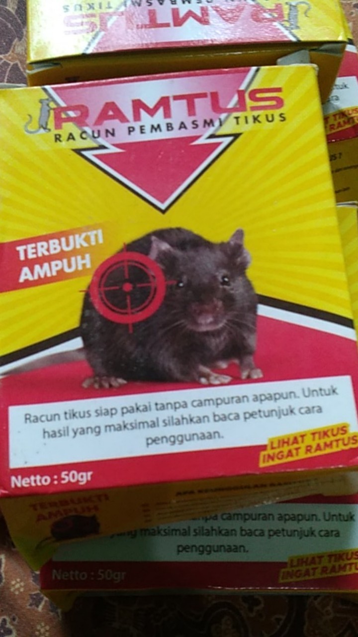 Racun Tikus Ramtus Asli Alami Mati Kering Tidak Bau Pembasmi Pengusir Tikus Super Paling Ampuh 6 Pak