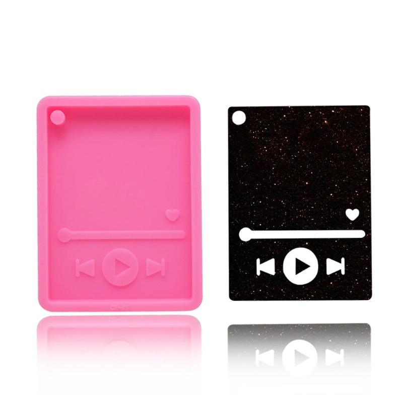 SIY  Music MP3 Player Keychain Silicone Mold Musical Pendant Mold Jewelry Making Tool