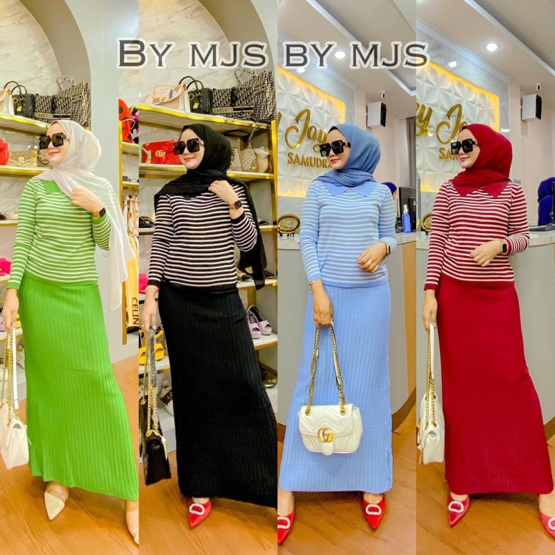 ( TERMURAH ) ONE SET ROK RAJUT IMPORT CANTIK