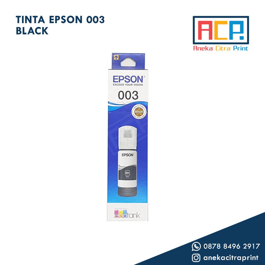 1 Set Tinta Epson 003 Original - Printer Epson Ink Tank L1110 L3100 L3110 L3150 L5190