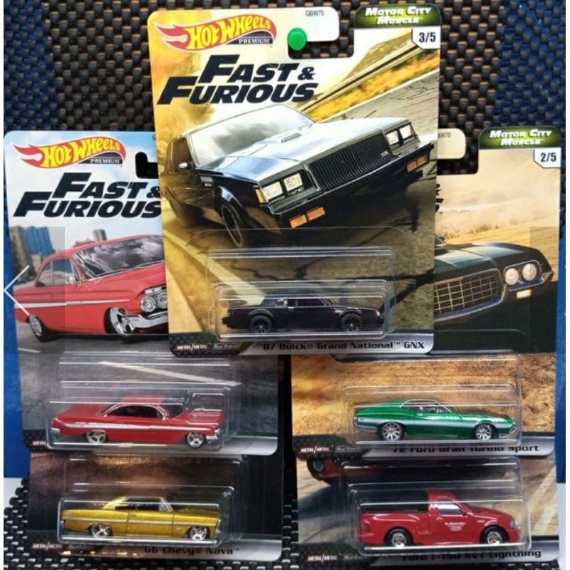 Hot Wheels Fast and Furious Set 5pcs