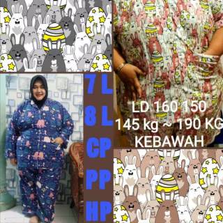 PIYAMA JUMBO XTRA BIG  SIZE  LD 150 BAJU  TIDUR  WANITA  DEWASA 