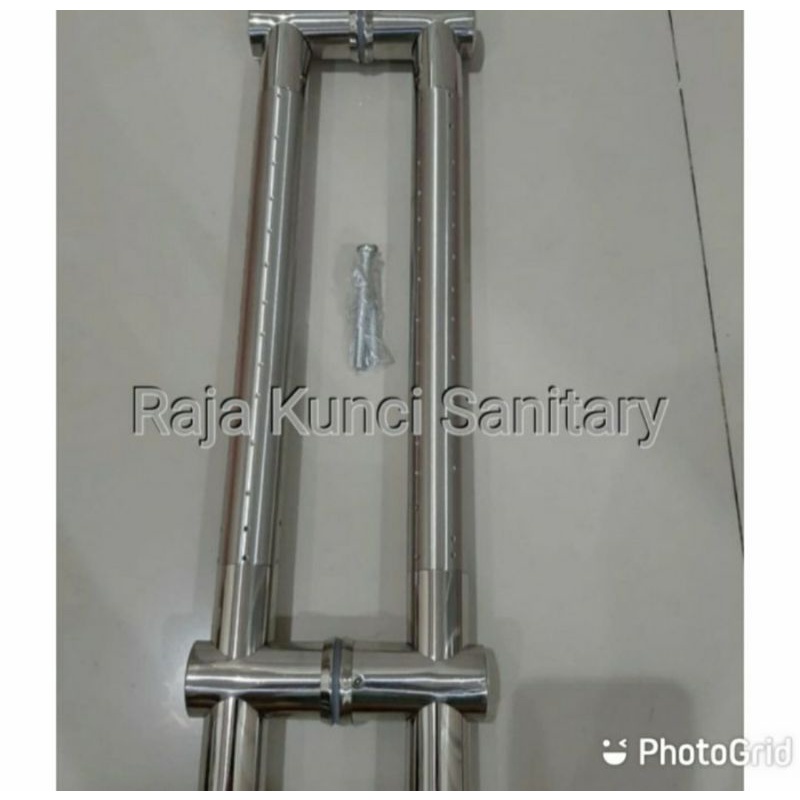 Pull Handle Pipa Bulat Bintik 25x450x300mm Stainless/Chrome/Handle Pintu Stainless/Tarikan Pintu