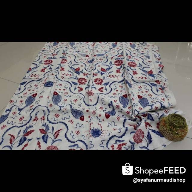 Kain batik dobi motif putihan