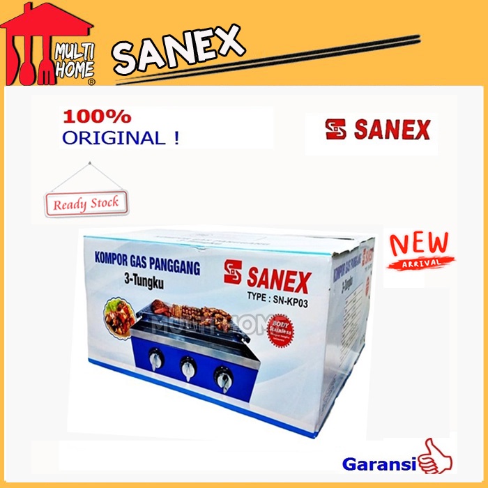 Kompor Panggang 3 Tungku Sanex KP03 - Kompor Gas