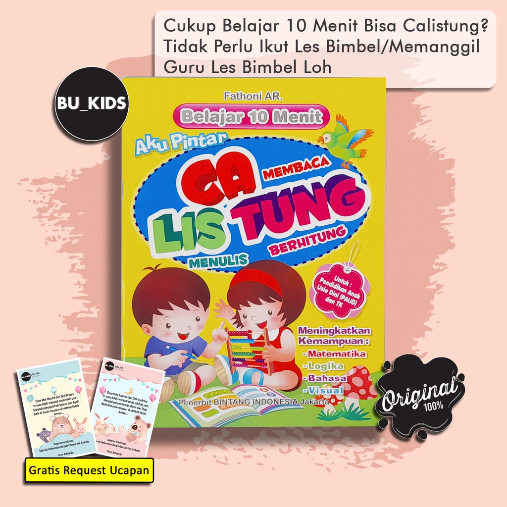 Jual BUKU ANAK TK PAUD BELAJAR 10 MENIT AKU PINTAR CALISTUNG TK ...