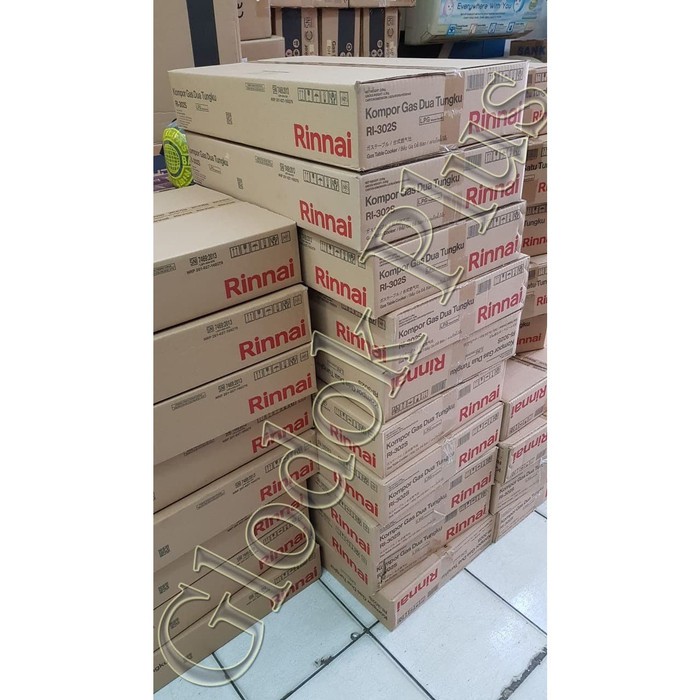 kompor gas Rinnai RI-302S 2 Tungku Teflon ri 302 s rinai ri302s garansi resmi