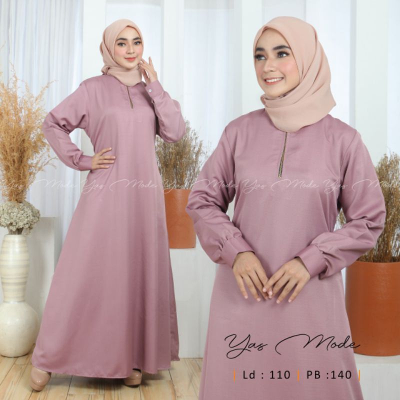 Dress gamis Kondangan Polos Pola Potongan Payung/Gamis cantik Bahan Balotelly Premium High Quality T
