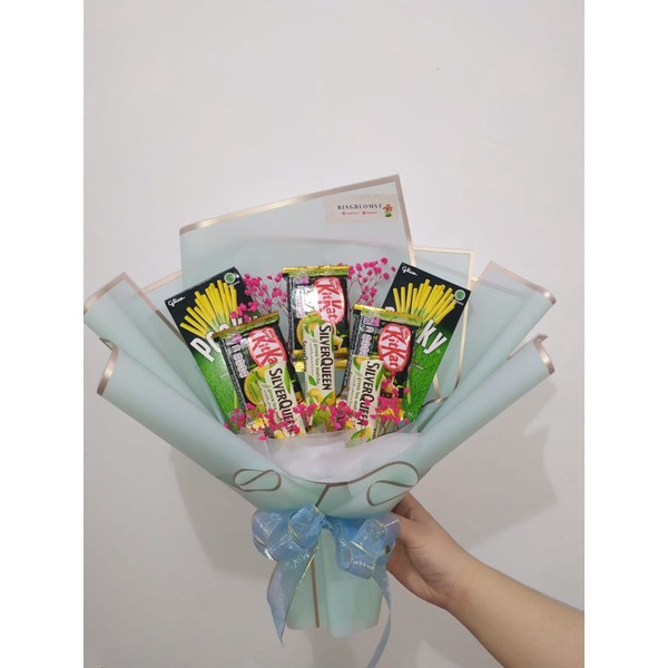Buket coklat / buket snack / buket murah / buket wisuda / bouquet Chocolate / matcha buket