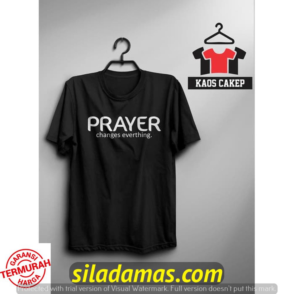 Kaos Pria Dakwah Islam PRAYER Murah Keren