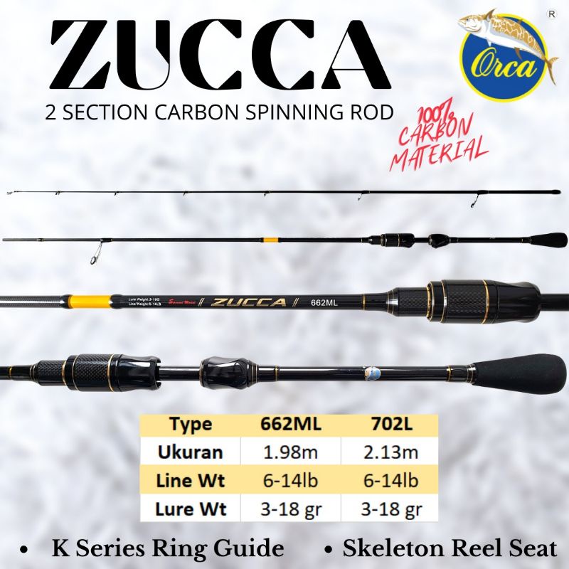 Joran Spinning Orca Zucca 198cm (662ML) 213cm (702ML) 6-14lb