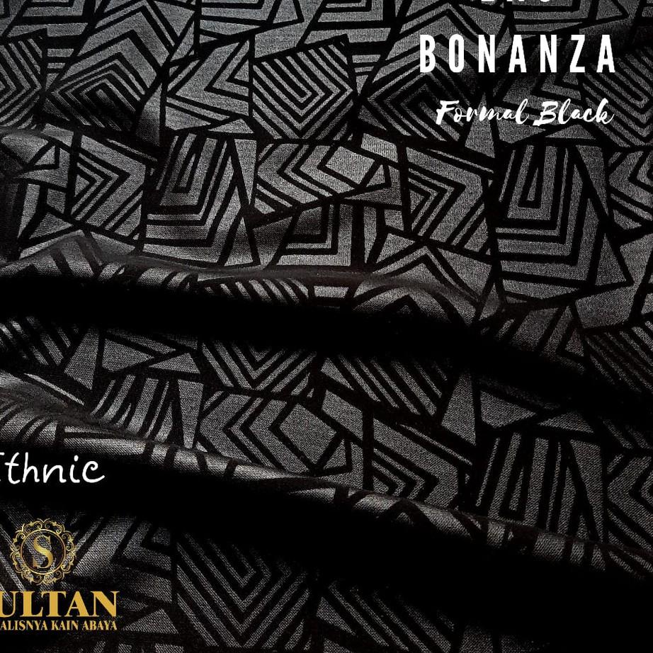 Siap Kirim.. 50CM EMBOS ETHNIC KAIN EXO BONANZA WARNA FORMAL BLACK KAIN SULTAN (BAHAN FORMAL JET BLA