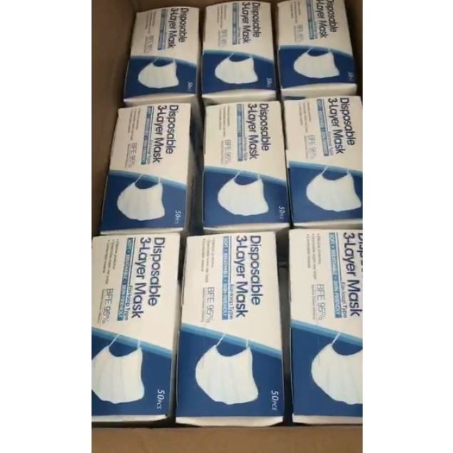 Masker 3 ply disposable (50pcs) MASKER 3 lapis PLAY EARLOOP DISPOSABLE lembut soft  - masker 3 ply - masker murah - masker earloop