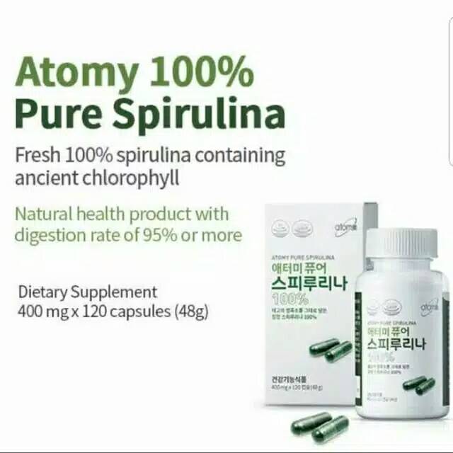 Promo Spirulina Atomy 100% Pure Ready Stock 120caps