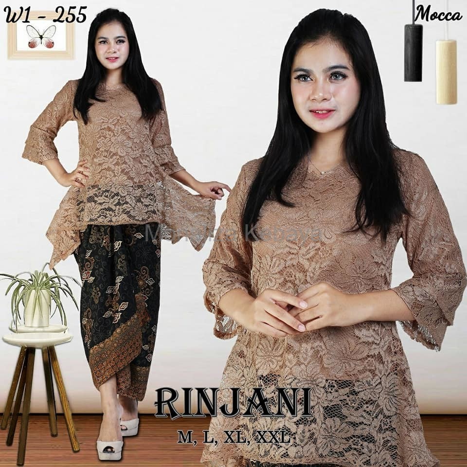 New Collection dan exlusive Set kebaya brukat rinjani moca