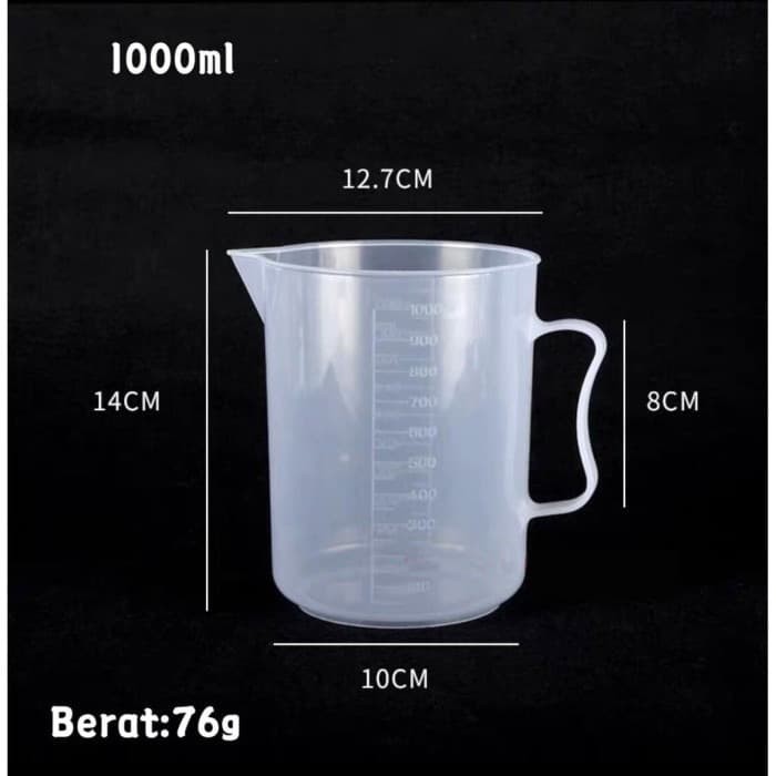 Gelas ukur plastik 1000ml / 1 LITER