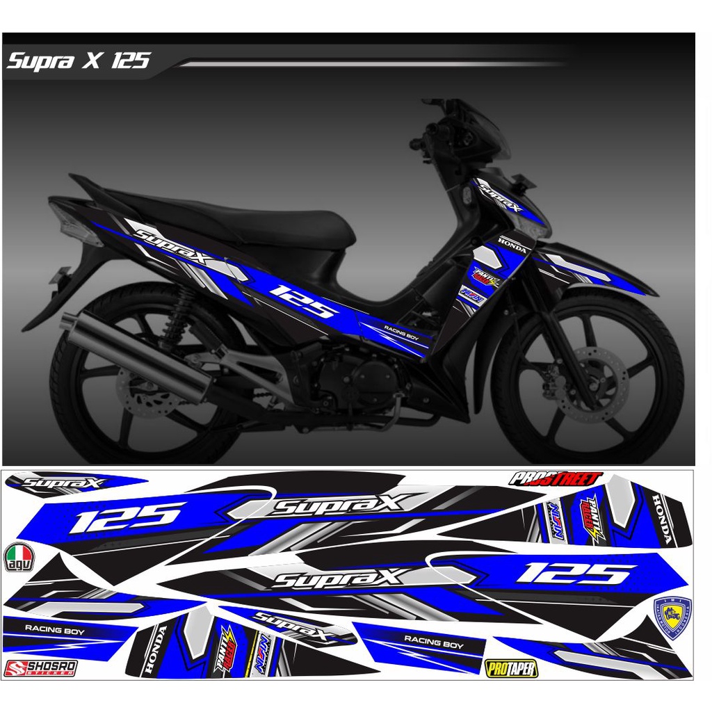 VARIASI LIS CUSTOM / COD STICKER VARIASI MOTOR HONDA SUPRA X 125 OLD STRIPING VARIASI/STICKER CUSTOM