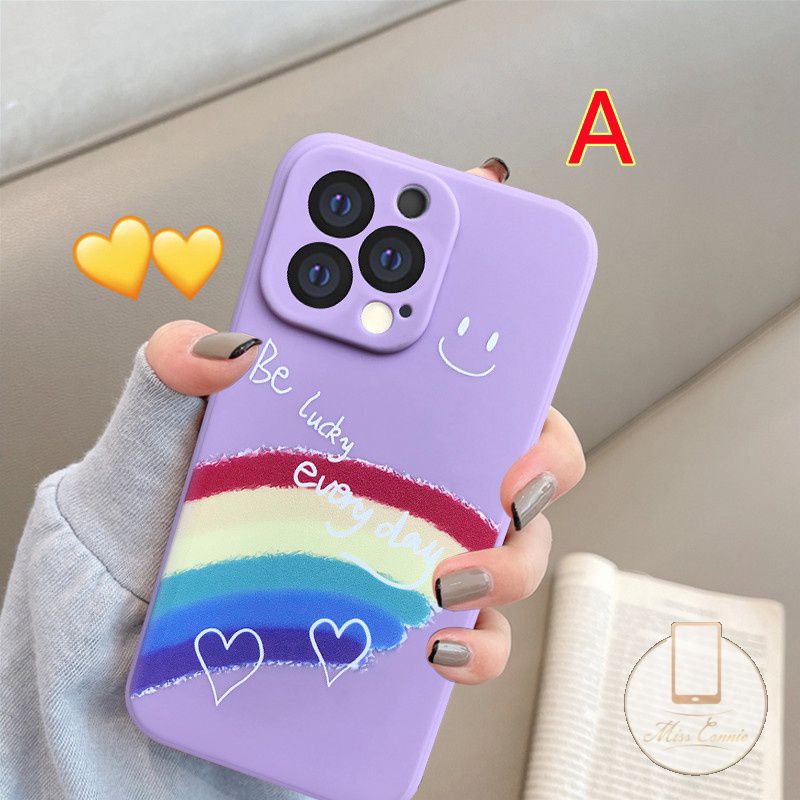 soft case lilac rainbow case hp/soft case/casehp import/softcase oppo/case vivo/case xiaomi/case rea