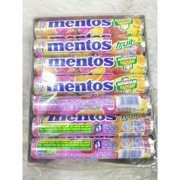

Permen Mentos Fruit Permen rasa buah-buahanIsi 14 @29gram permen anak-anak dan dewasa