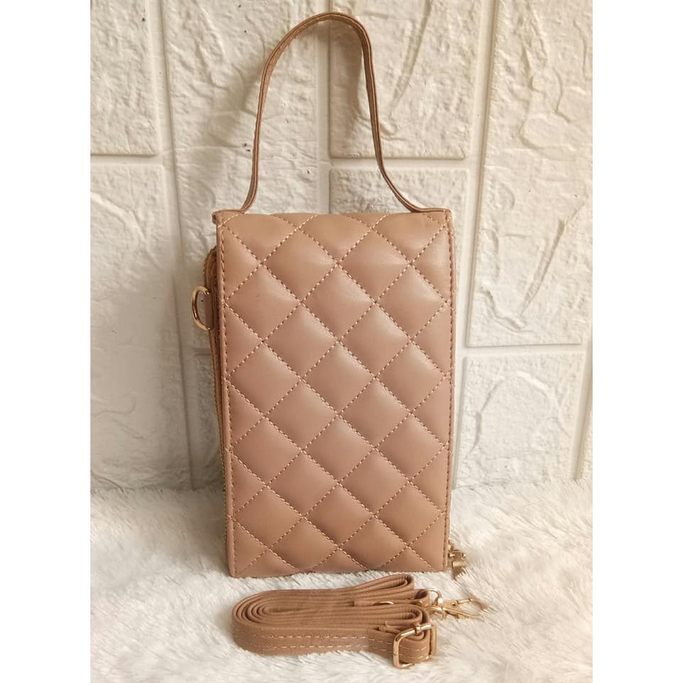 tas HP wanita bordir / dompet hp tenteng 3 ruang
