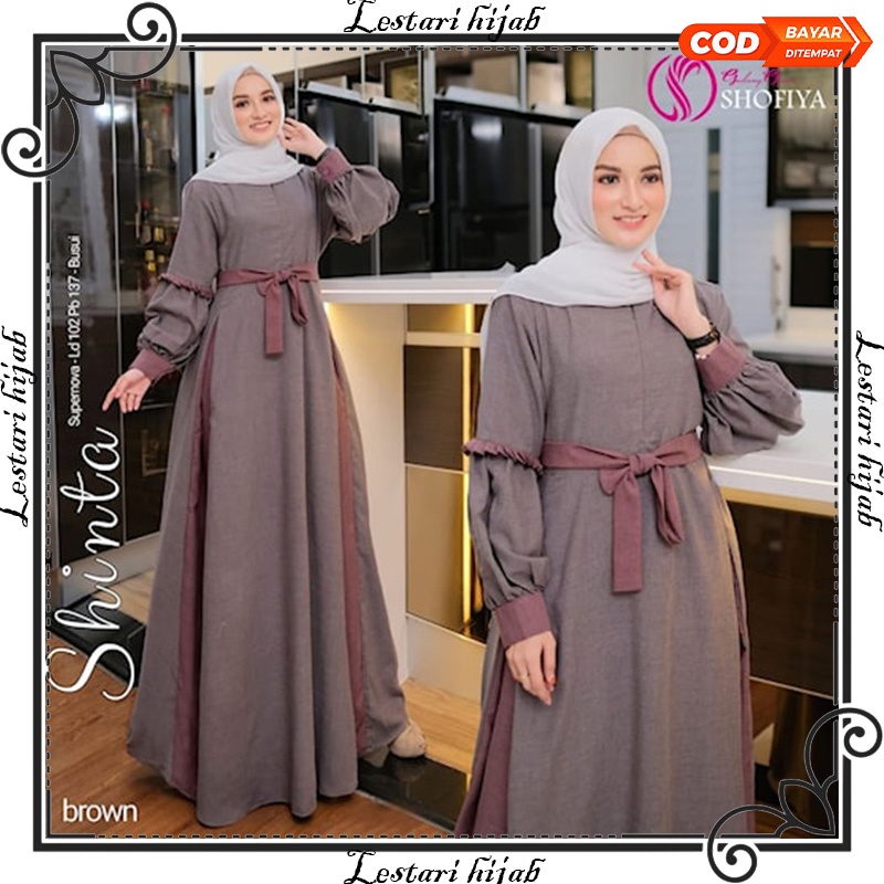 Baju Gamis Lebaran Terbaru Dress Perempuan Wanita Dewasa Ibu Ibu Dres Kondangan Pengajian Kekinian