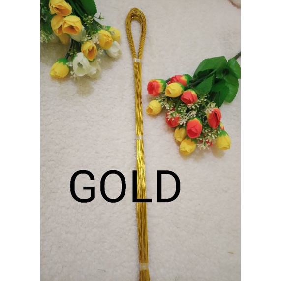 kawat kerajinan bahan bunga stoking isi -+100 biji uk 22 mm