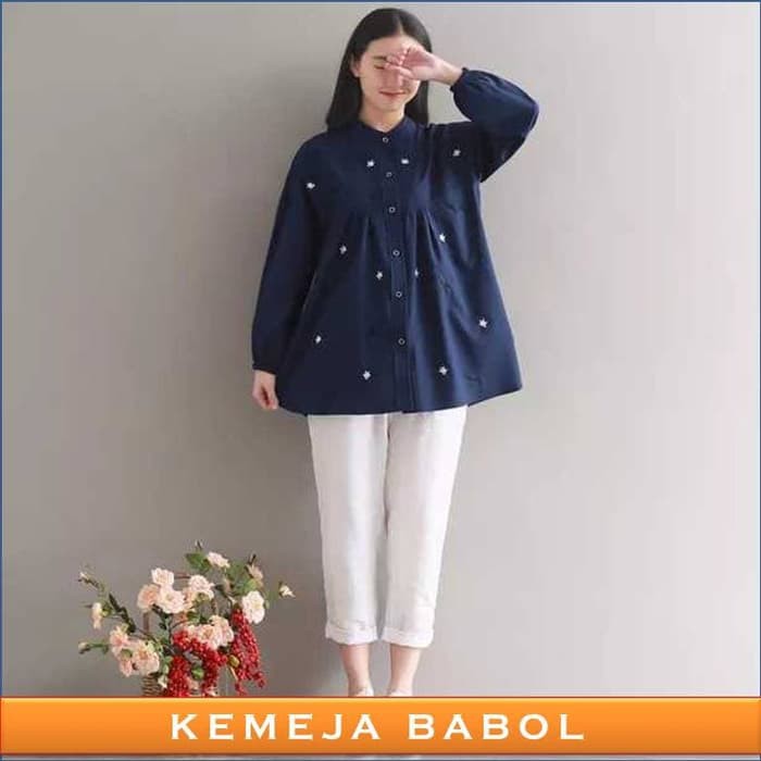 Baju Atasan Tunik Wanita Blouse / Tunik / Baju Atasan Wanita Babol - Putih