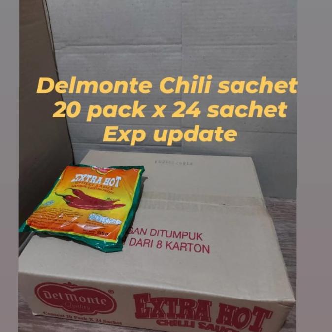 

Promo Awal tahun Delmonte sauce chilli saus sambal sachet DUS Kartonan Promo Awal tahun