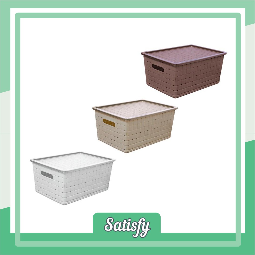 Lugano Keranjang Dengan Tutup (L)