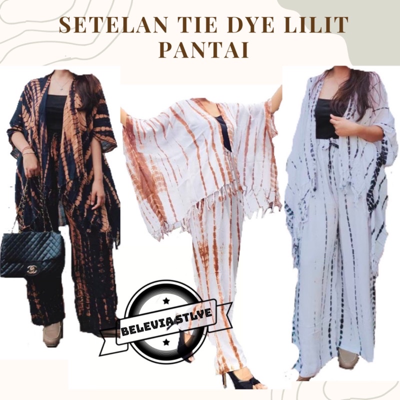 [ beleviastyle ] SETELAN OUTER MOTIF LILIT/TIE DYE BALI ONE SET CARLOT
