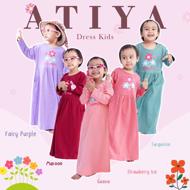 Atiya Dress Kids by Attin/gamis/attin/gamis anak/dress anak/bahan katun/bukittinggi