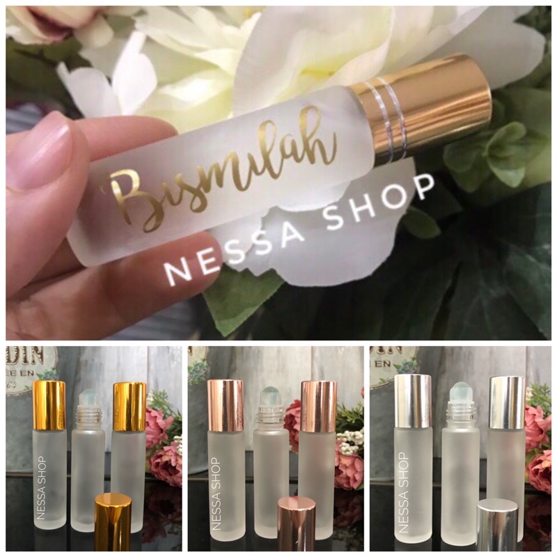 Botol Roller Kaca Frosted 10 ml/ Doff/ Rollon Roll on TEBAL