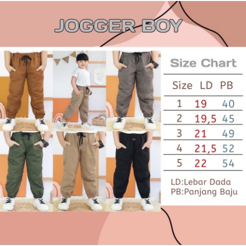 Celana Anak Joger Boy SMILEE Mix Warna size 1-5tahun jogger anak jogger murah CBKS S23