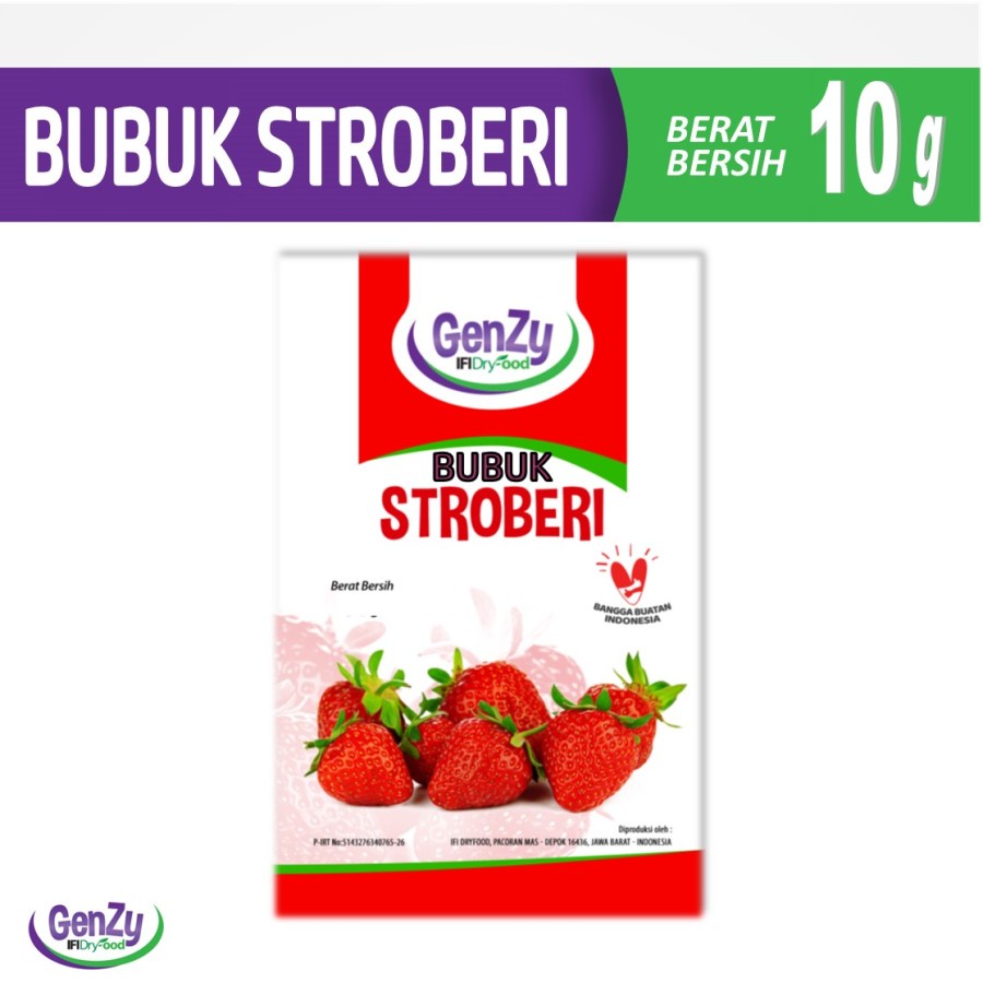 

GenZy Bubuk Stroberi/strawberi 14 g