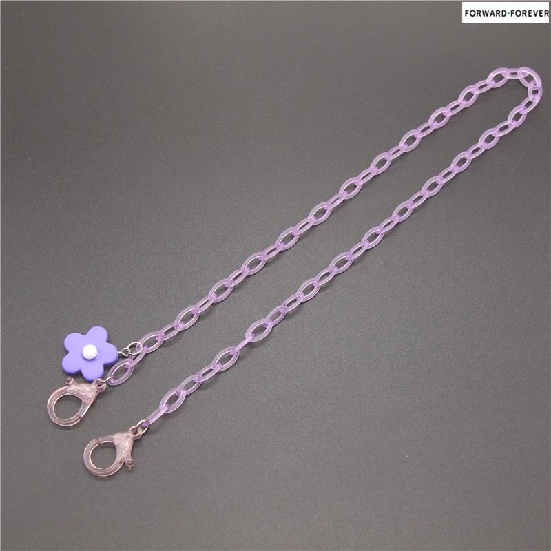 [New Product] Acrylic Transparent Mask Chain Flower Pendant Mask Anti-lost Lanyard M60067