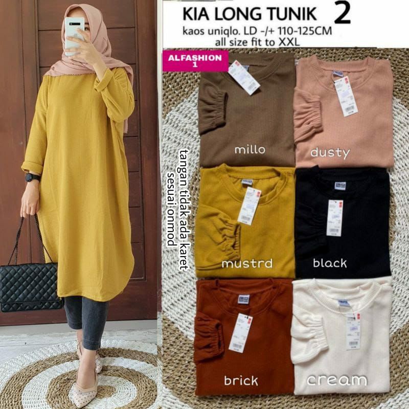KIA SET LONG TUNIK 2 RAJUT TERBARU~motif CANTIK KEKINIAN ELEGAN ~MOTIF CANTIK KEKINIAN TERBARU