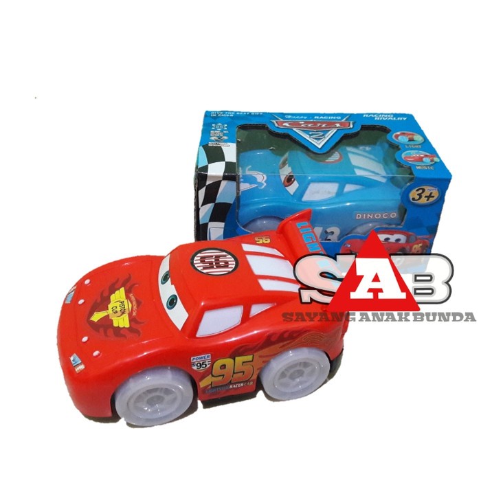Mainan Mobil Cars Mcqueen Bump Go Light And Music