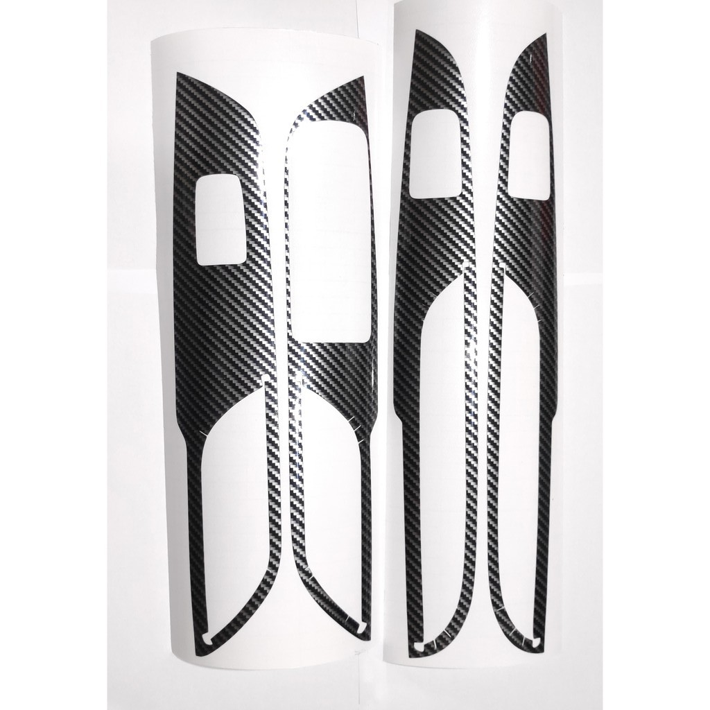 Sticker Xpander Motif Carbon - Panel Holder Pintu Set / Door Holder Set