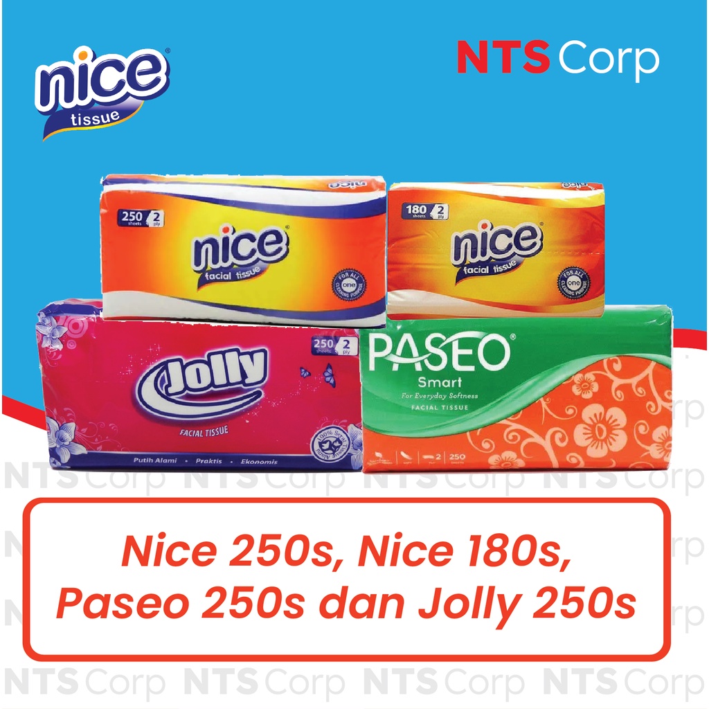 tissue tisue tisu paseo smart jolly 250 nice 180 sheets 250