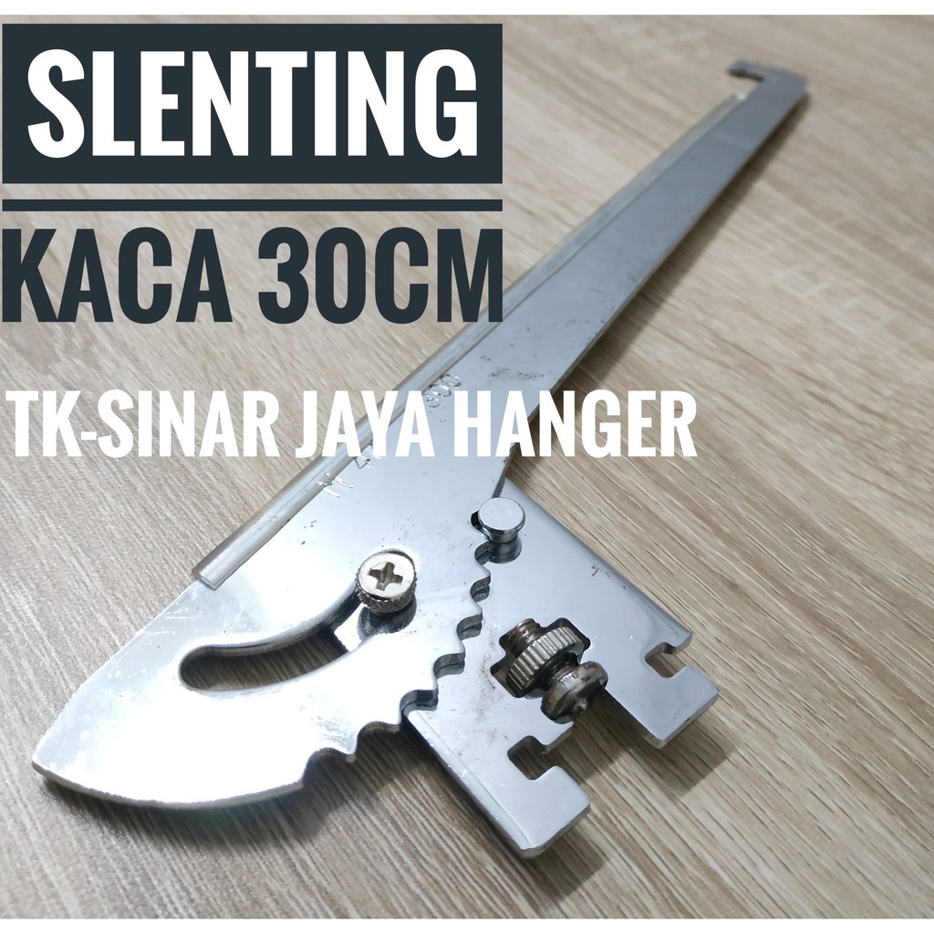 Daun Bracket Slenting Kaca 30 cm Penyangga Rak Sepatu Kaca