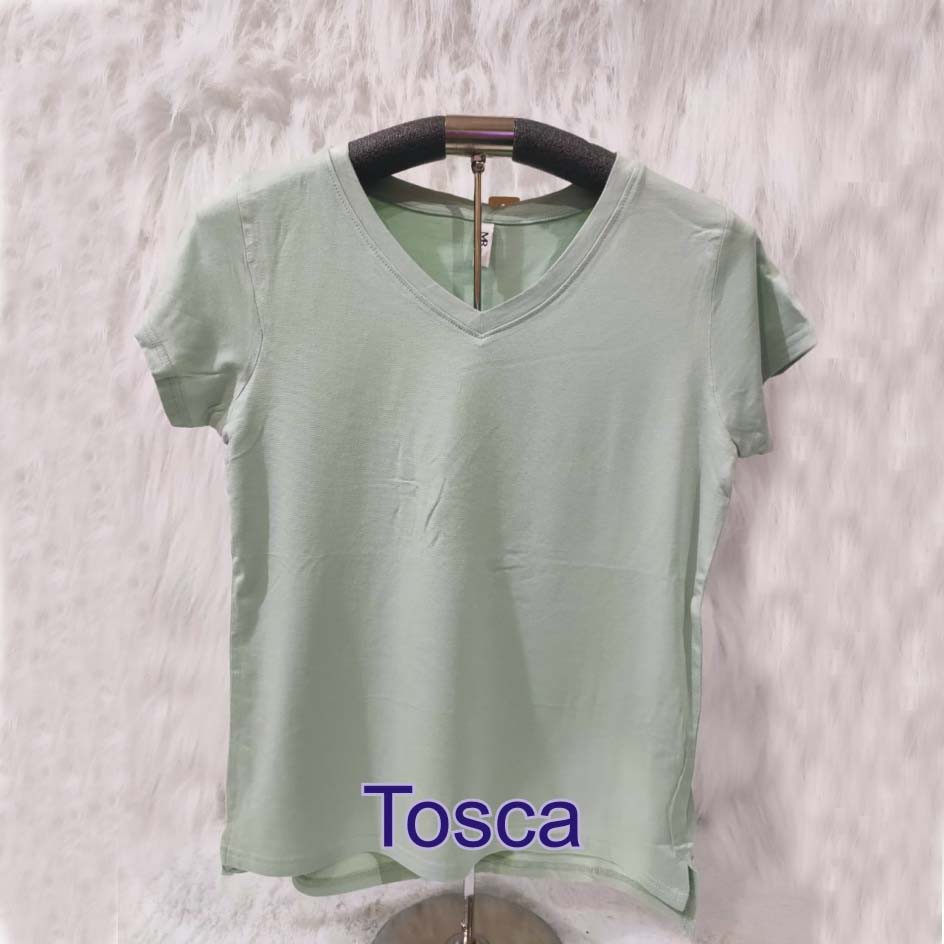 KAOS ATASAN WANITA V NECK CEWEK GROSIR