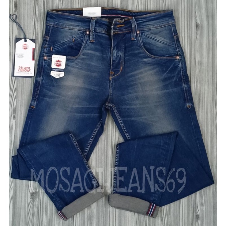 CELANA PANJANG PRIA SOFTJEANS HUGOGHOST KARET KANTONG TEMPEL