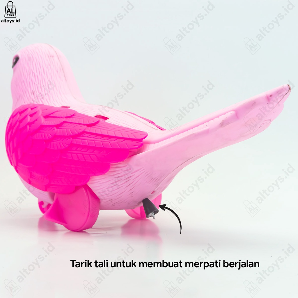 Mainan Anak Perempuan Kuda Poni Tarik / Burung Merpati Tarik Berjalan Meluncur