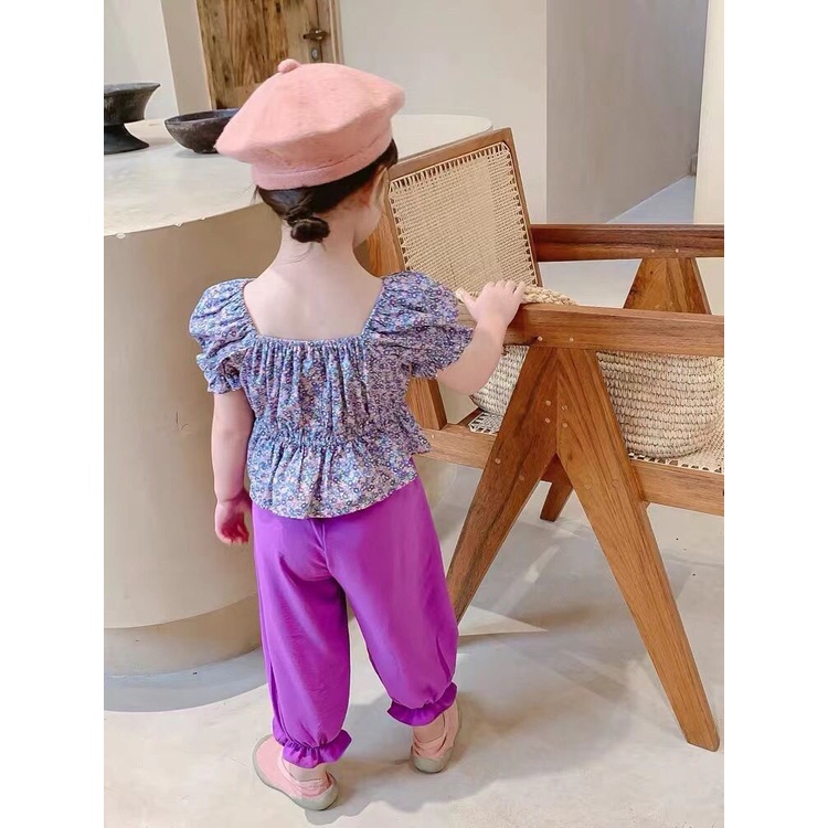 (LOLI-JKT) BS-265 SET ANAK CEWEK 2 WARNA PITA BUNGA SIZE 100-140