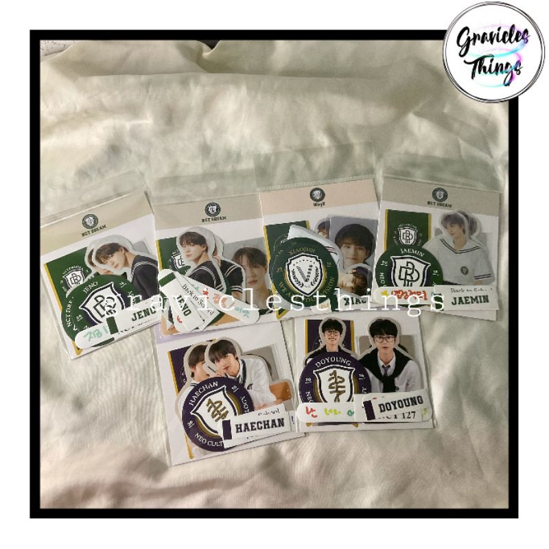 BACK TO SCHOOL B2S NCT 127 DREAM WAYV LUGGAGE STICKER SET JENO XIAOJUN HAECHAN DOYOUNG PC PHOTOCARD 