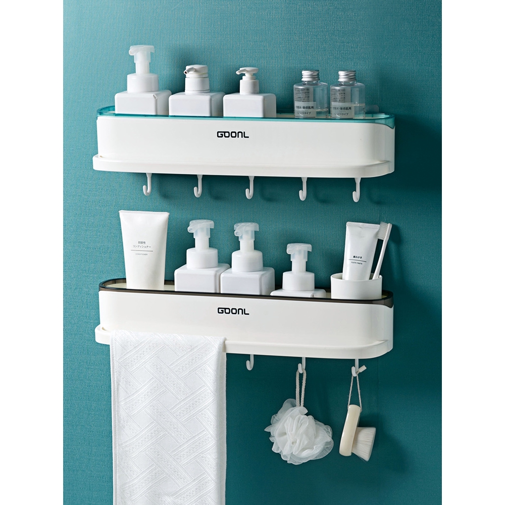 Home Home Free Punch Bathroom Shelf Bathroom Vanity Wall Hanging Towel Rack Storage Rack Toilet Shopee Indonesia