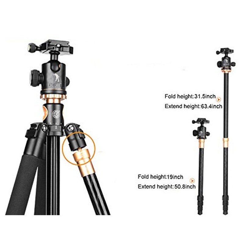 Beike QZSD Q999H Portable Professional Tripod Flatlay Horizontal Monopod Garansi Resmi-3