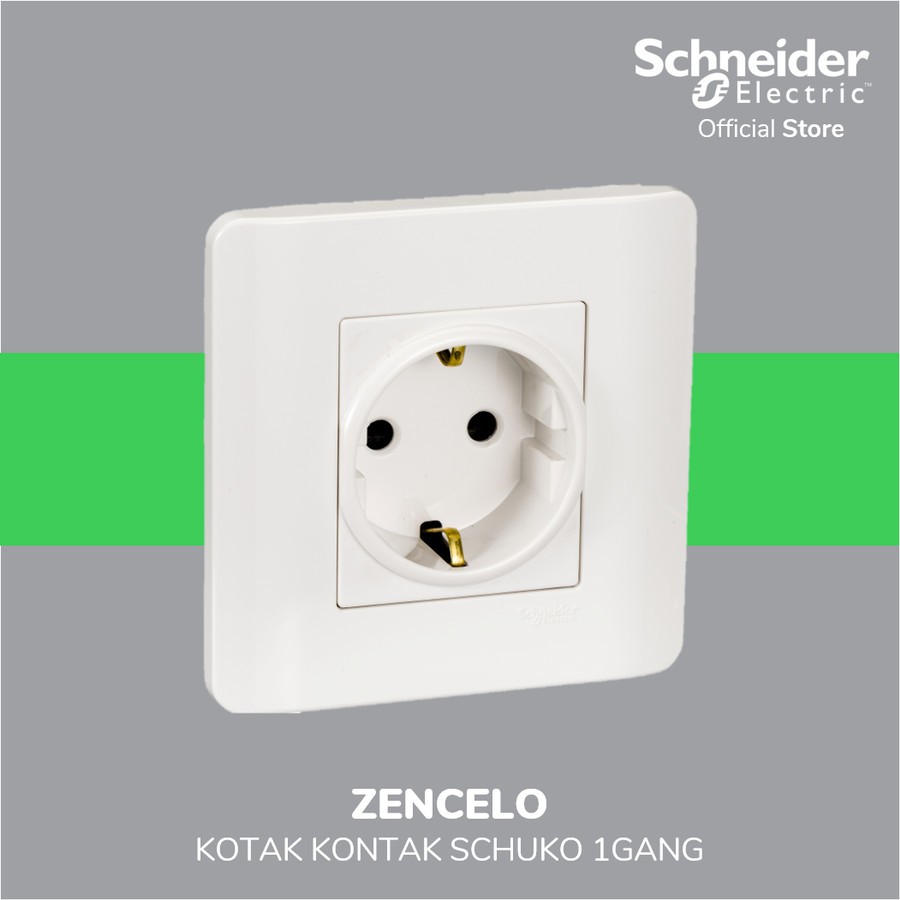 Schneider Zencelo Stop Kontak ( Putih/ Dark Bronze )