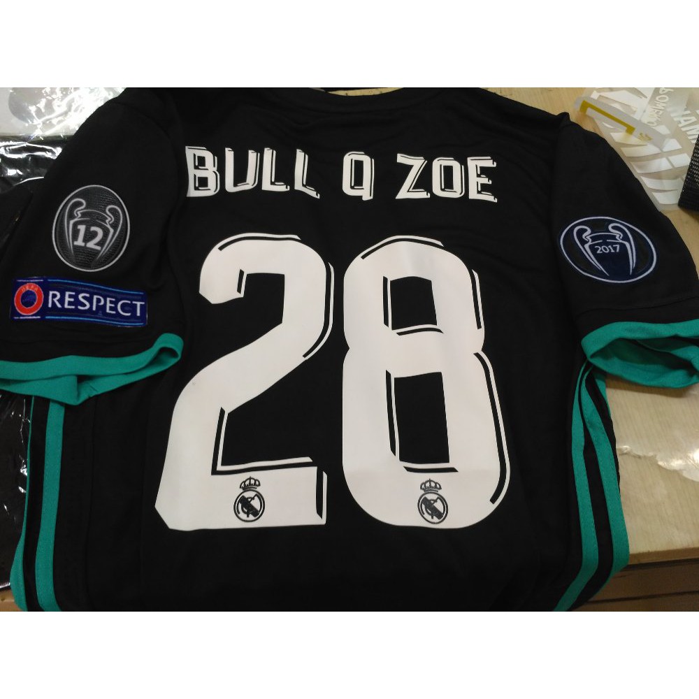 Jersey real madrid away 2018 full patch n costume name Berkualitas